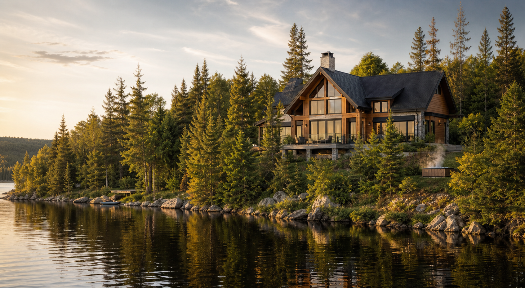 Chalet de luxe au bord du lac